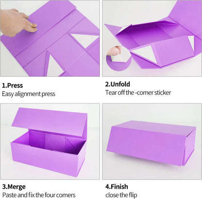 Pink Gift Box 10" x 6" x 3" with Magnetic Closure Lid Gift Boxe for Presents,Bridesmaid Gifts Boxes,Cute Box,Birthday Gift box,Luxury for Gift Packaging, Magnetic Gift Boxe for Wrapping Gifts (Pink)