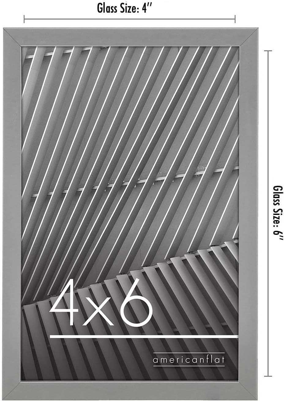Americanflat 24x36 Poster Frame with Polished Plexiglass - Streamline Collection - Thin Border Picture Frame for Wall Display - Hanging Hardware Included - Black - Colors A