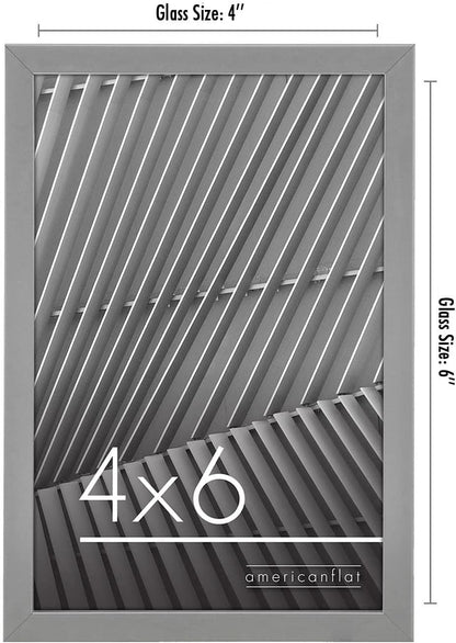 Americanflat 24x36 Poster Frame with Polished Plexiglass - Streamline Collection - Thin Border Picture Frame for Wall Display - Hanging Hardware Included - Black - Colors A