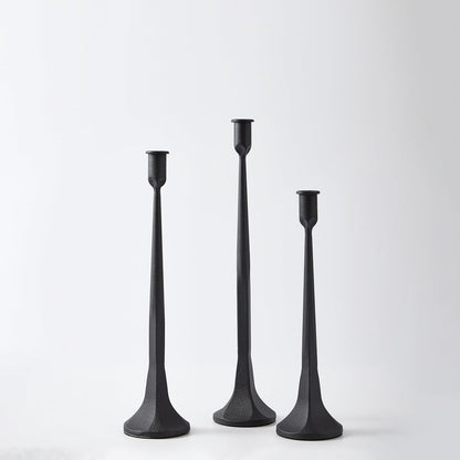 Denique Iron Taper Candle Holder Set of 3, Gold Candlestick Holders Decorative Candle Stand, Tapered Candle Holders Tall Set for Wedding, Dining Table, Home Decoration (Gold)