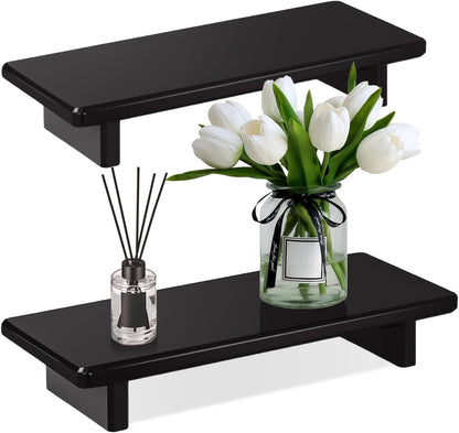 Chivalral Acrylic Bathroom Counter Tray: Water-Resistant Kitchen and Bathroom Tray Countertop Decor,Perfect for Soap Dish,Vanity,Plant,Candle Decor,and Riser Organizer-Small