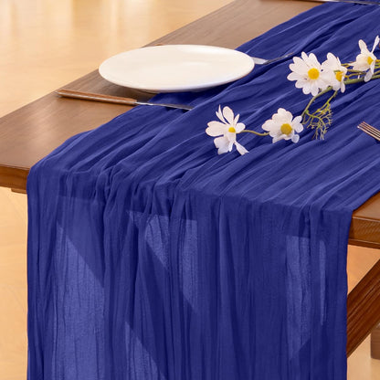 Socomi 3pcs Sage Green Cheesecloth Table Runner Summer Boho Rustic Gauze 120 inch 10FT Cheese Cloth Sheer Runner for Wedding Party Baby Shower Home Decor Holiday Decorations