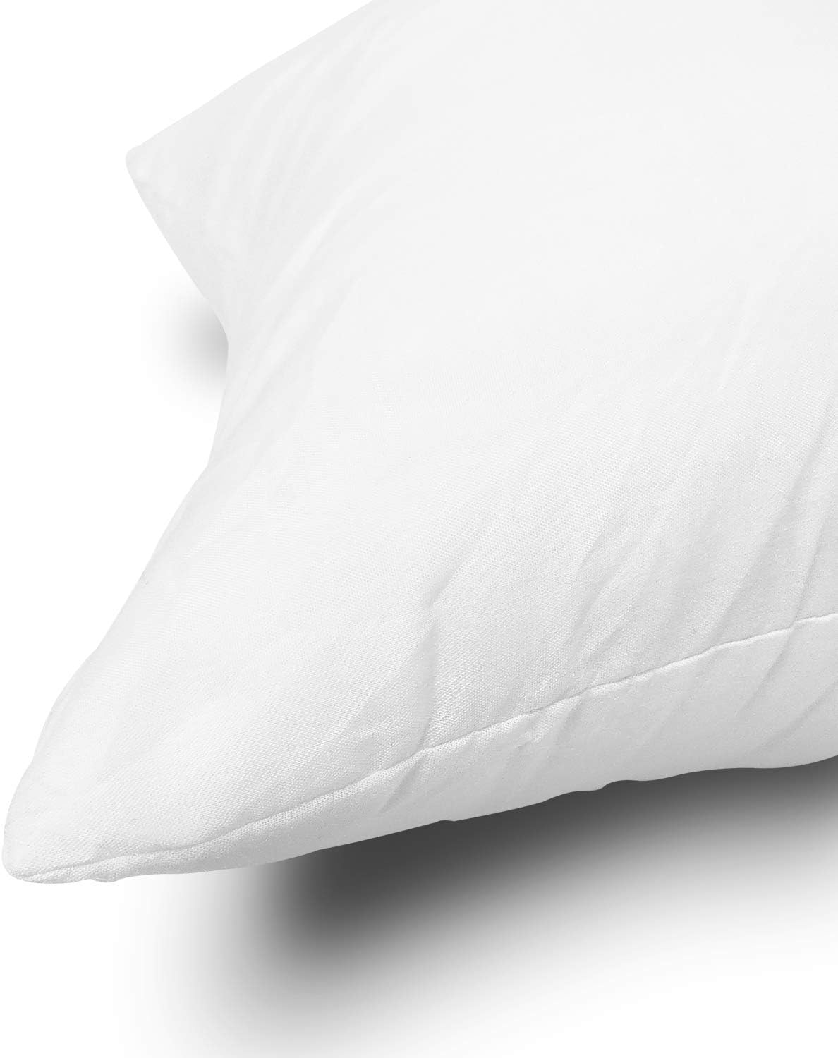 EDOW Throw Pillow Inserts, Set of 2 Lightweight Down Alternative Polyester Pillow, Couch Cushion, Sham Stuffer, Machine Washable. (White, 12x20)