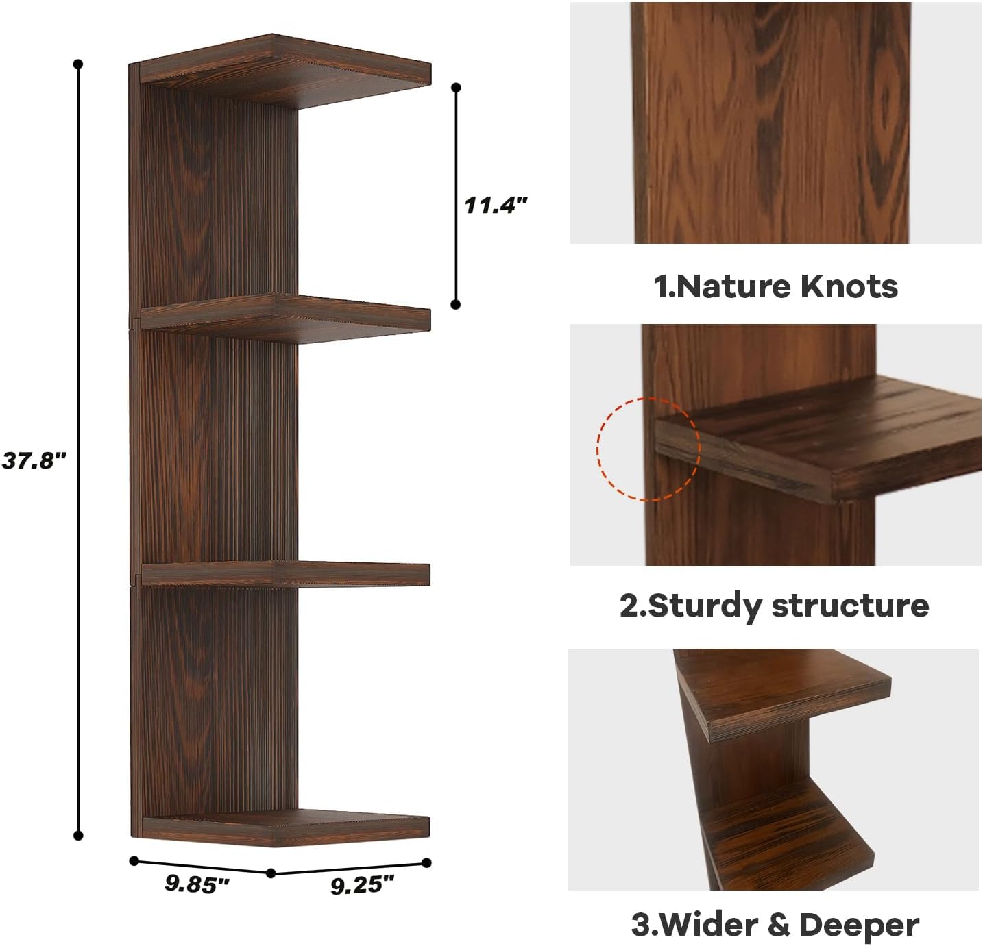LitaEther Versatile 7 Tier Wall Shelf Unit,White Lack Wall Shelf,Display Floating Shelf with LED Remote Control Light
