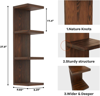 LitaEther Versatile 7 Tier Wall Shelf Unit,White Lack Wall Shelf,Display Floating Shelf with LED Remote Control Light