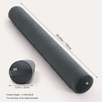 Body Pillow for Adults,Long Round Pillow,Big Cylindrical Pillow,Large Full Bolster Pillows for Side Sleepers (Steel Gray, 47.24"*7.87")
