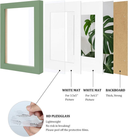 Egofine 12x16 Picture Frame Black, Covered by Plexiglass Made of Solid Wood, Display Pictures 9x12 and 11x14 with Mat or 12x16 Without Mat, for Wall Mounting Photo Frame - Colors A