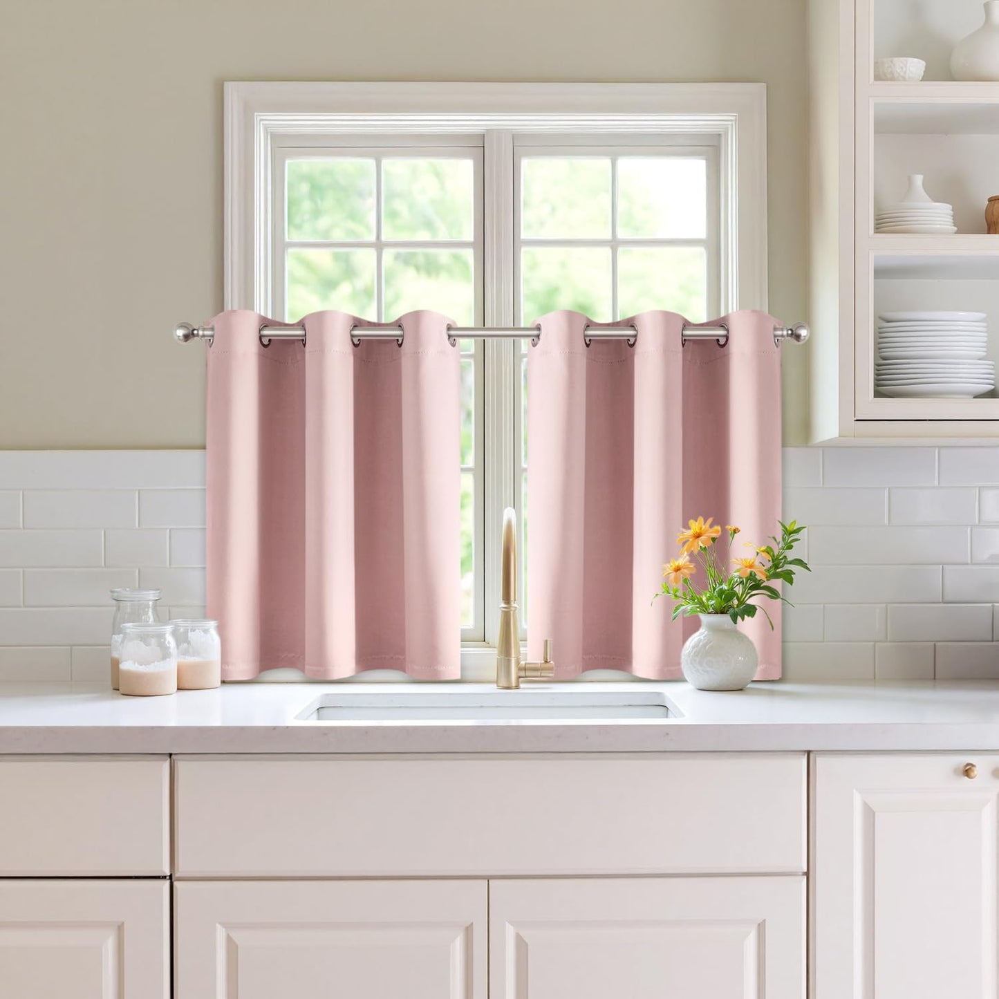 MIULEE Blackout Curtains for Bedroom Living Room 2 Panels, Thermal Insulated Room Darkening Drapes Grommet Noise Reducing Light Blocking Window Treatments 63 Inches Long 40x63 Inch Black - Colors B