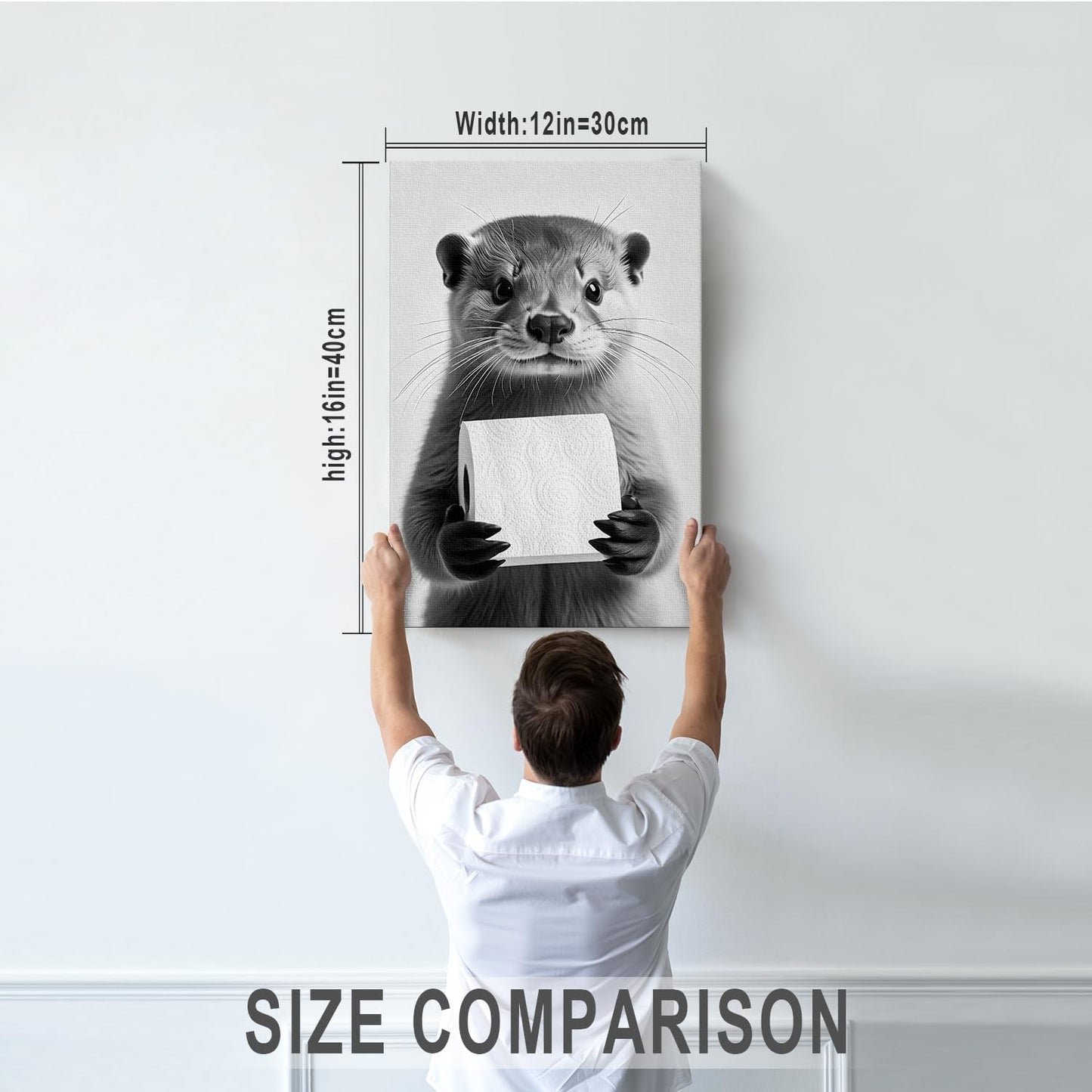 DIHSIEG 12x16 Canvas Wall Art funny bathroom wall art Print Poster Vintage Poster Frameless Floral Can be hung on the Wall Heal Your Heart poster Wall Art Canvas