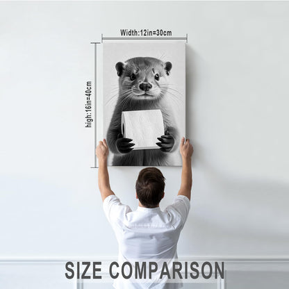 DIHSIEG 12x16 Canvas Wall Art funny bathroom wall art Print Poster Vintage Poster Frameless Floral Can be hung on the Wall Heal Your Heart poster Wall Art Canvas