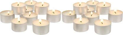 Stonebriar Unscented Long Burning White Tealight Candles, Bulk Pack, 6-7 Hour Burn Time, Smokeless Tealights for Parties, Weddings, Home, 100 Count