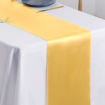 SiinvdaBZX 4 Pcs Royal Blue Satin Table Runner 12 x 108 inches Long, Bright Smooth Satin Wedding Table Runner Decorations for Birthday Parties, Buffet, Banquets, Graduations, Engagements