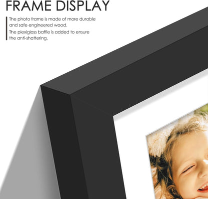 DUENPY 14x26 Collage Picture Frame 4x6 Collage Picture Frame Displays Twelve 4x6 inch Photos Available Horizontal Wall Mounting Display and Vertical Black - Colors A