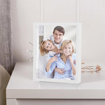 Shadow Box Frame 8x10 - 3 Pack Wood Deep Shadowbox with Glass Shadow Boxes Display Cases Suitable for Photos, Dried Flowers, Handicrafts Picture Frames for Wall (Black)