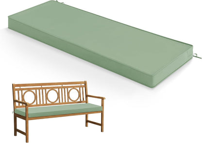 Summsun Outdoor Bench Cushion: Waterproof and Fade Resistant Patio Furniture Cushions - Non-Slip Bench Pad Cushion with Removable Cover for Garden Swing Porch Sofa Settee, 48 x 18 x 3 Inch, Black