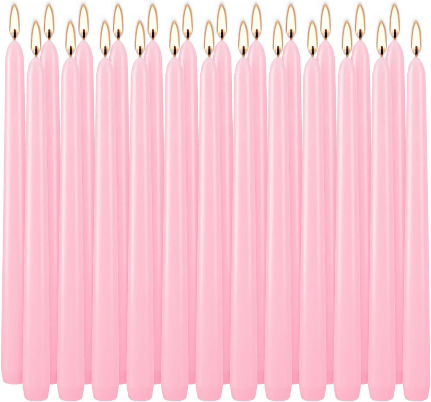 30-Pack 10-Color Taper Candles - 10 Inch Dripless & 10-Hour Burn｜Wedding/Birthday/Home Decor with Premium Wax