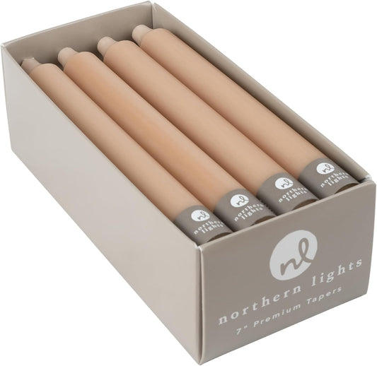 Northern Lights Candles - 12" 12pk Tapers - Tan - 72771