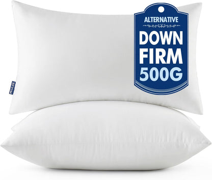 MIULEE Throw Pillows Inserts, Pack of 2 18x18 Inch 100% Virgin Fiber Filling Bed Couch Pillows