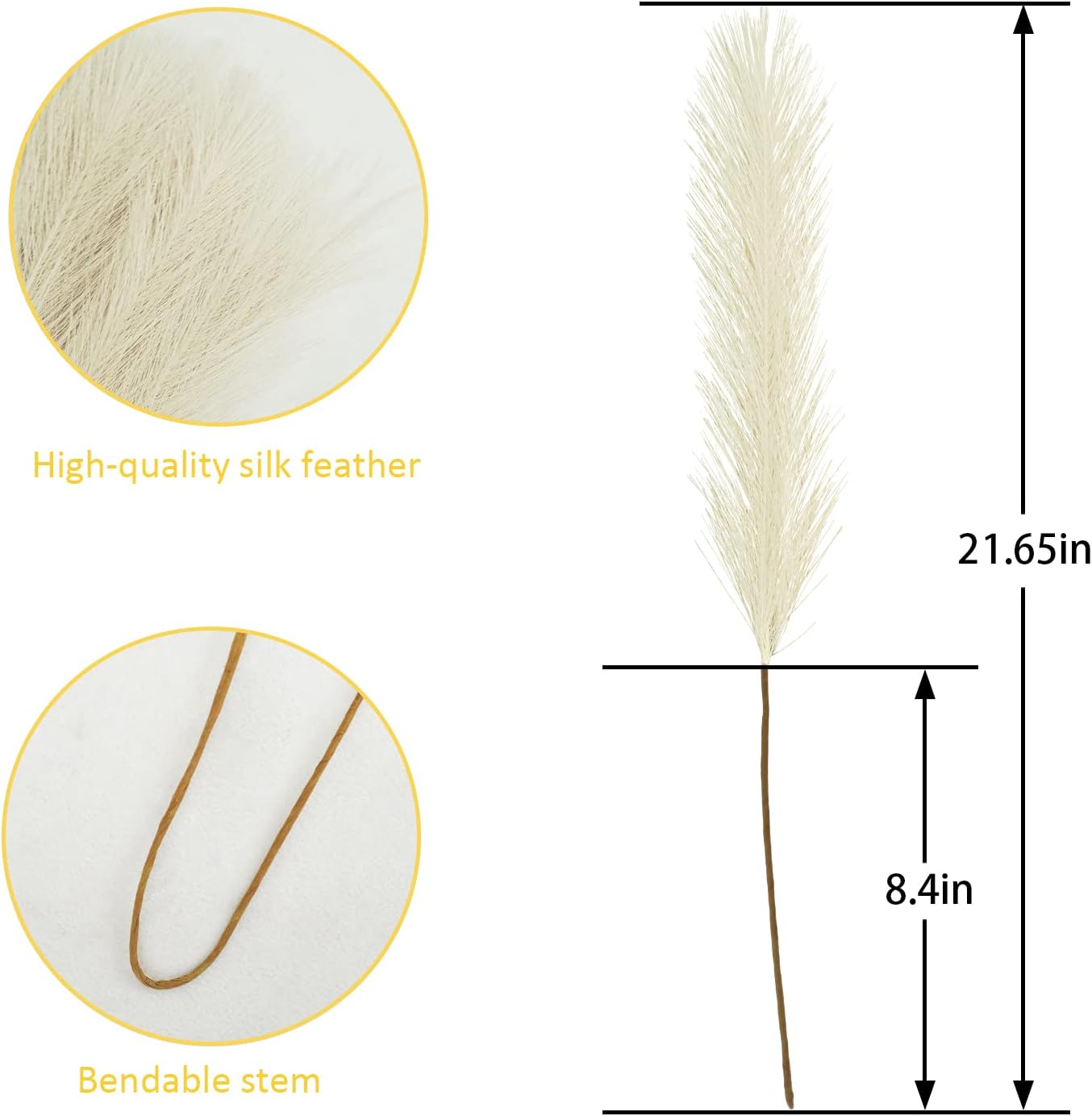 obbsie 50pcs Pink Faux Pampas Grass Decor, 21.6" Short Artificial Floral Branches Vase Filler Flower Arrangement for Home Wedding Boho Outdoor Decor