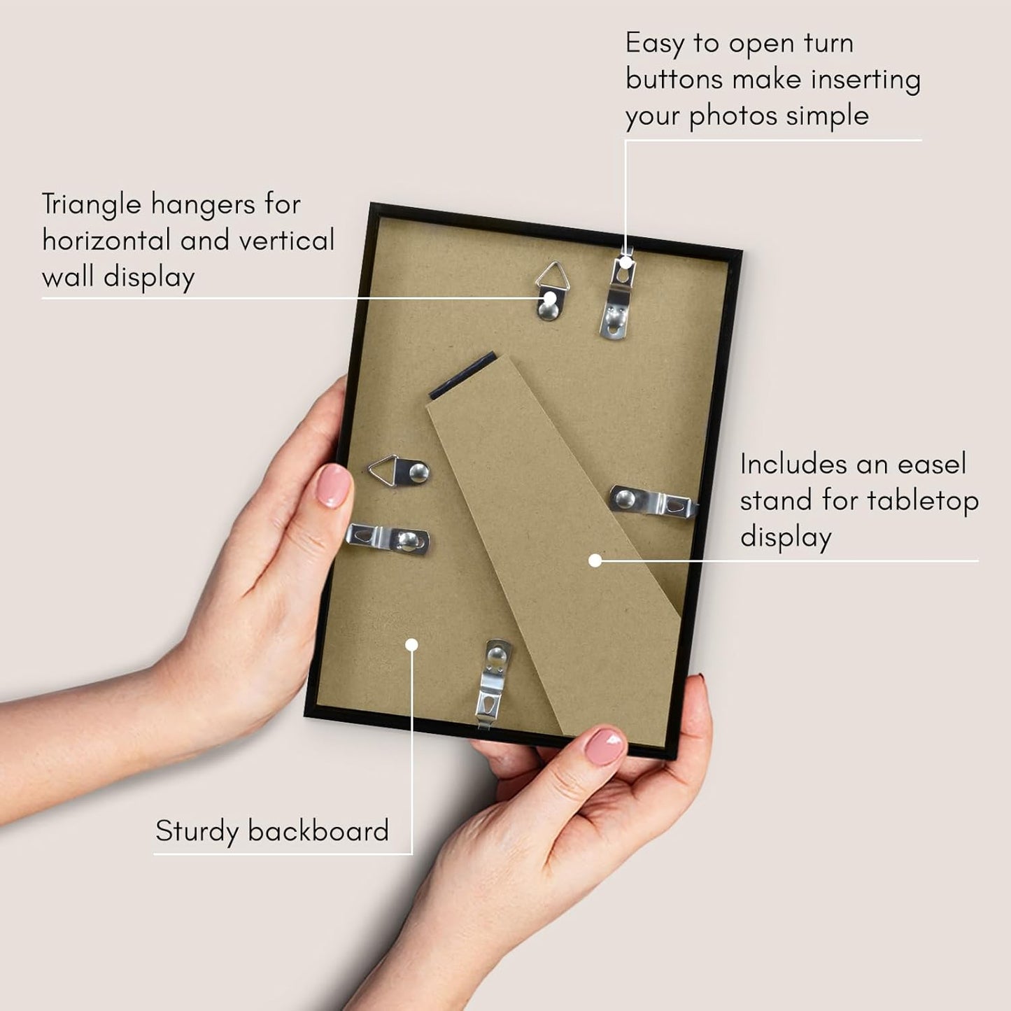 Americanflat 24x36 Poster Frame with Polished Plexiglass - Streamline Collection - Thin Border Picture Frame for Wall Display - Hanging Hardware Included - Black - Colors B