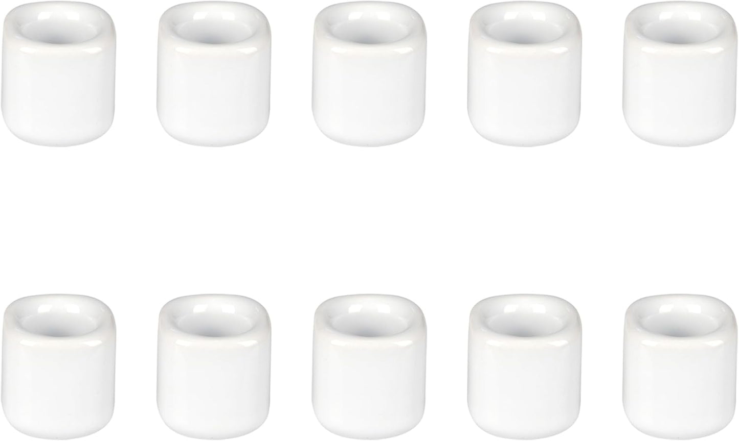 Mega Candles 5 pcs Black 1/2 Inch Diameter Ceramic Chime Ritual Spell Candle Holders, Great for Casting Chimes, Meditation, Rituals, Spells, Vigil, Witchcraft, Wiccan Supplies