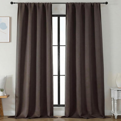 Simplebrand Ava Sage Green Blackout Curtains for Bedroom 63 Inch Length 2 Panels Set, Solid Thermal Insulated Energy Saving Rod Pocket Window Treatment Curtains Blackout Drapes, W40 x L63 Inch, Sage - Colors C