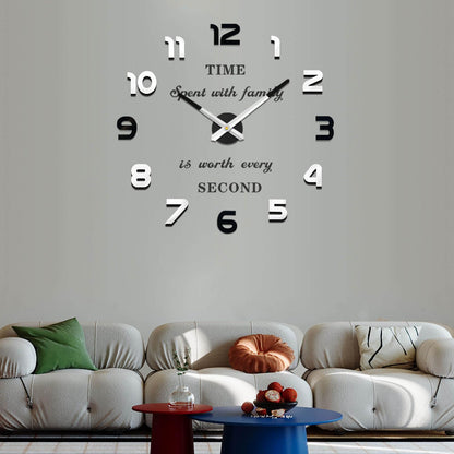 VANGOLD Large Wall Clocks for Living Room Decor, Decorative Wall Clocks Battery Operated (Black Wall Decor)
