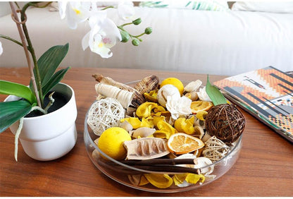 Qingbei Rina Spring Potpourri Bags,Lemon/Citrus/Thyme Potpourris Bowl Filler,Yellow Decorative Pot pourri Dried Flowers,Home Fragrance Sachet, Vase Fillers(20 oz)