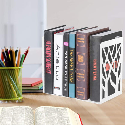 Book Ends, Bookends, Bookends for Shelves, Bookend, Book Ends for Heavy Books, Black Metal Book Shelf Holder Home Decorative, Book Stoppers for Shelves 3 Pair