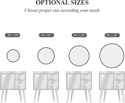 Itrue 12 Inch Small Round Decorative Wall Mirror, HD Silver-Coated Glass with Brushed Black Metal Frame, Minimalist Modern Accent Mirror for Vanity, Narrow Walls, Bathroom, Bedroom & Entryway