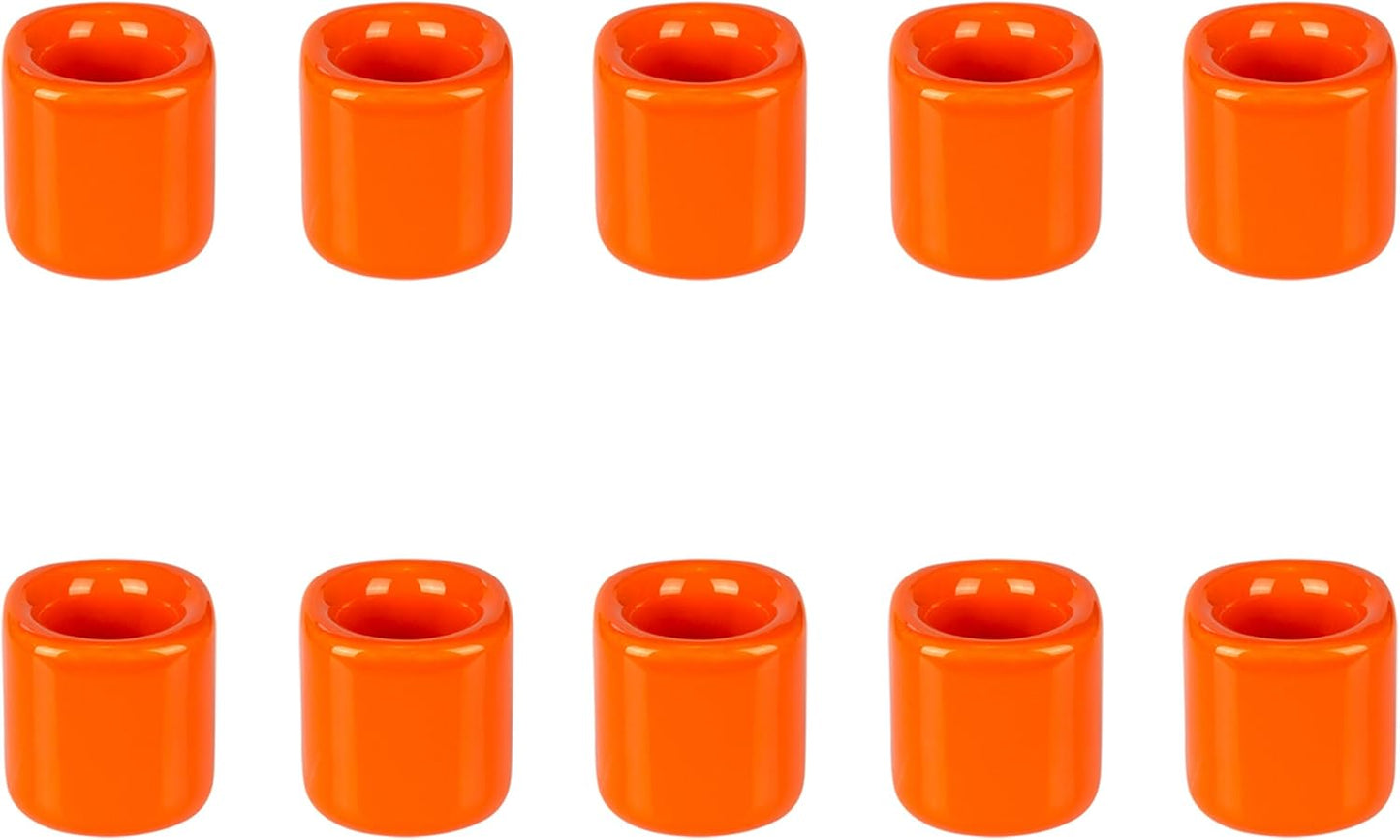 Mega Candles 5 pcs Black 1/2 Inch Diameter Ceramic Chime Ritual Spell Candle Holders, Great for Casting Chimes, Meditation, Rituals, Spells, Vigil, Witchcraft, Wiccan Supplies
