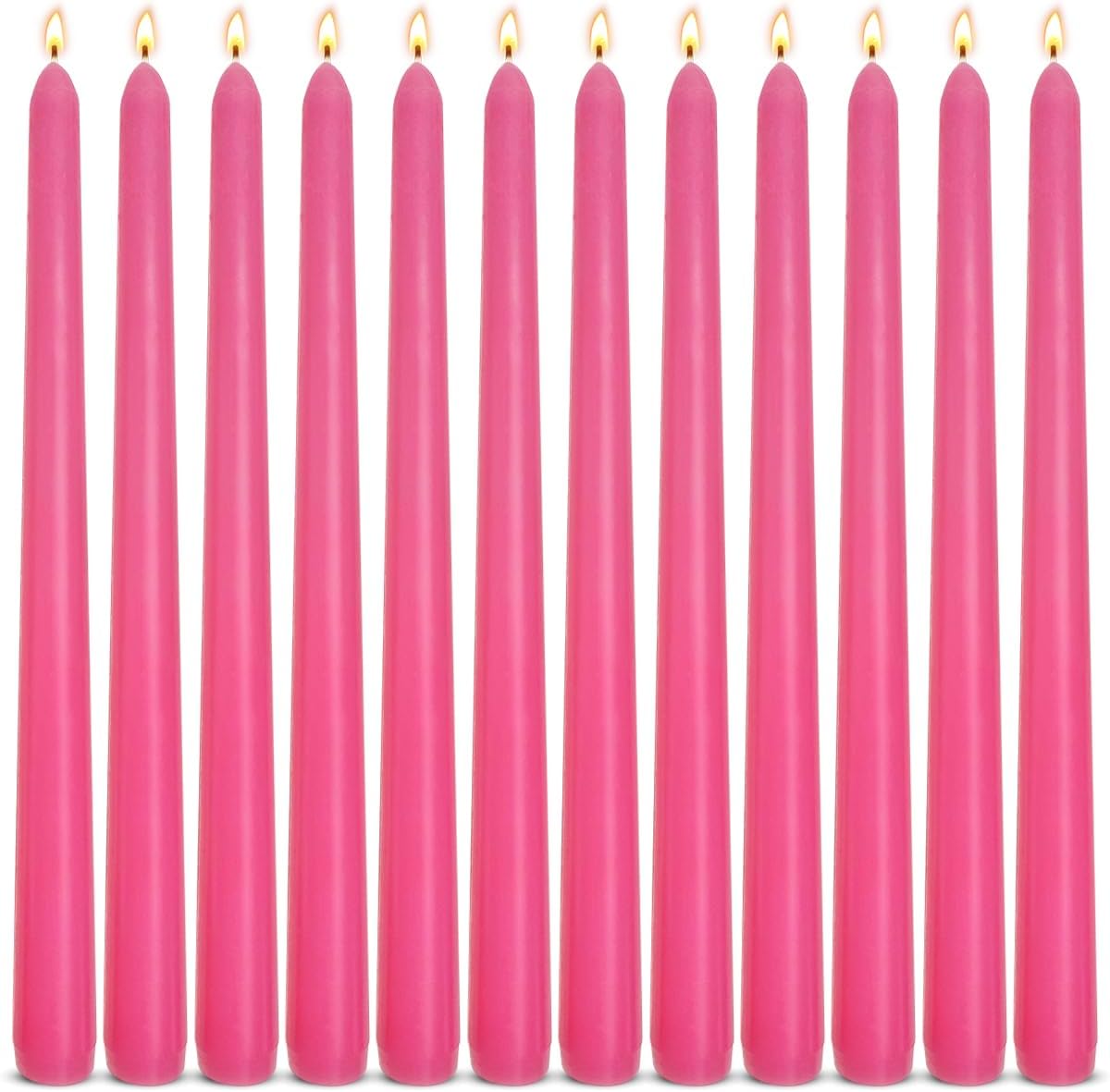 12-Pack Olive Green Taper Candles, 10 Inch Unscented Dripless Candlesticks, Long-Lasting Burn Time of 7-8 Hours, Perfect for Christmas Home Décor Spring and St. Patrick's Day