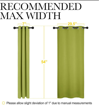 NICETOWN Halloween Pitch Black Solid Thermal Insulated Grommet Blackout Curtains/Drapes for Bedroom Window (2 Panels, 42 inches Wide by 63 inches Long, Black) - Colors B