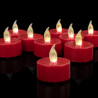 Nancia 100PACK Flameless LED Tea Lights Candles, Realistic and Bright Flickering Long Lasting 200Hours Battery-Powered, Ideal Party, Wedding, Birthday, Gifts Home Decoration Warm Yellow