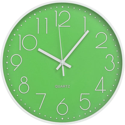 Wall Clock 12 Inch Non-Ticking Silent Modern Simple Style Round Decor Clock Gold Stereoscopic Dial Quartz Wall Clocks for Home/Office/School/Living Room/Bedroom/Kitchen