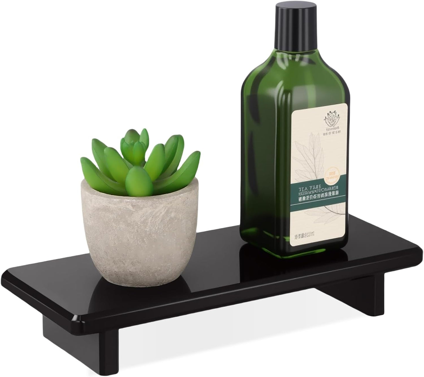 Chivalral Acrylic Bathroom Counter Tray: Water-Resistant Kitchen and Bathroom Tray Countertop Decor,Perfect for Soap Dish,Vanity,Plant,Candle Decor,and Riser Organizer-Small