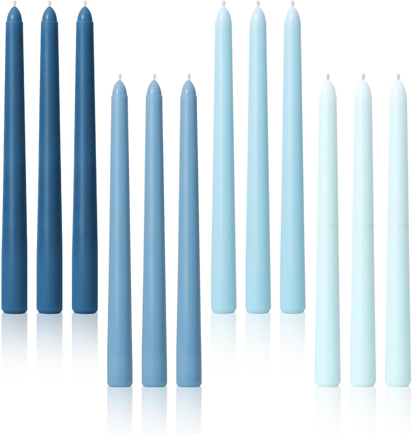 Viyffo Taper Candles, 10 Inch, 4 Pack, Olive Glow – Unscented, Dripless & Smokeless Design, Up to 8 Hour Burn – Long Tall Taper Candlesticks for Wedding, Dinner & Home Decor