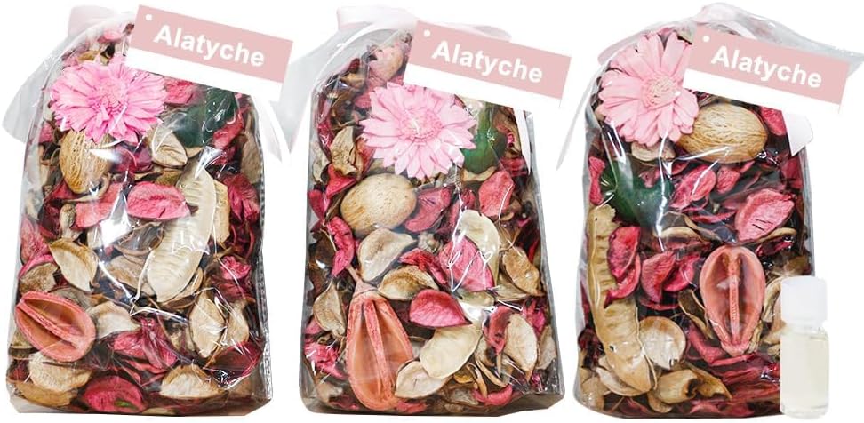 White Potpourri Bags,Pine Scented Potpourri Bowl Filler,Vase Filler,Decorative Dried Flowers, Home Fragrance Popery,Bathroom Decor, Crystal(20 oz)