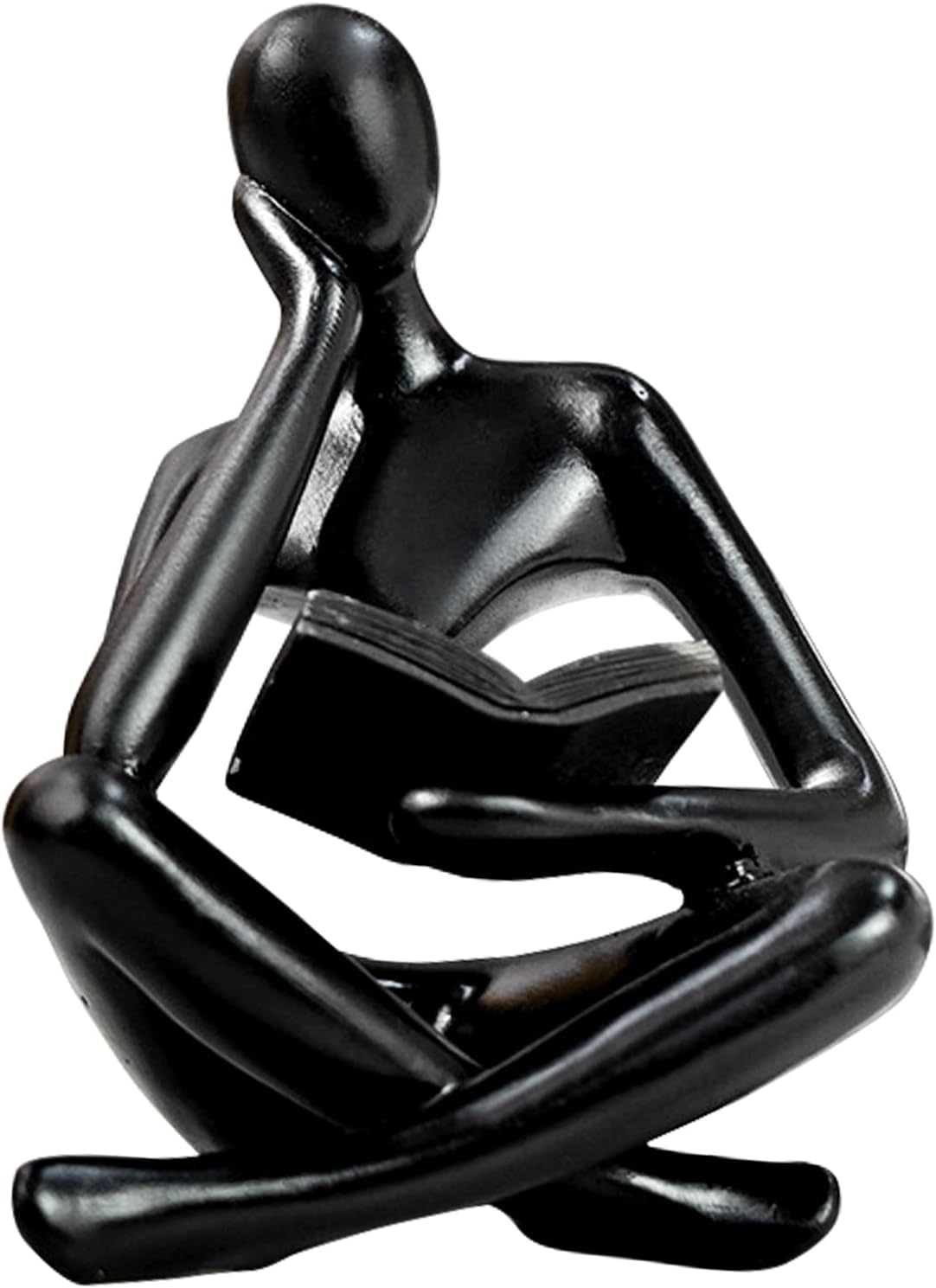 Jinkoozz Reading Women Statue, Thinker Sculptures, Abstract Art Ornament, Modern Aesthetic Figurine Decoration, Suitable for Home Living Room Bedroom Office Shelf Table Desk Bookshelf Decor