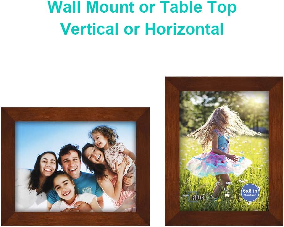 RPJC 5x7 Picture Frames Made of Solid Wood High Definition Glass for Table Top Display and Wall Mounting Photo Frame Black