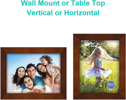 RPJC 5x7 Picture Frames Made of Solid Wood High Definition Glass for Table Top Display and Wall Mounting Photo Frame Black