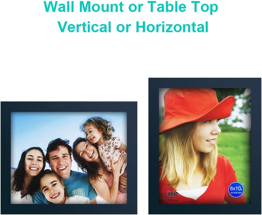 RPJC 5x7 Picture Frames Made of Solid Wood High Definition Glass for Table Top Display and Wall Mounting Photo Frame Black