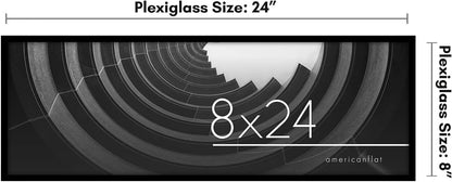 Americanflat 24x36 Poster Frame with Polished Plexiglass - Streamline Collection - Thin Border Picture Frame for Wall Display - Hanging Hardware Included - Black - Colors D