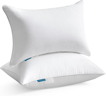 Oubonun 18"x18" Pillow Inserts (Set of 2) - Throw Pillow Inserts with 100% Cotton Cover - 18 Inch Square Interior Sofa Pillow Inserts - Decorative Pillow Insert Pair - White Couch Pillow