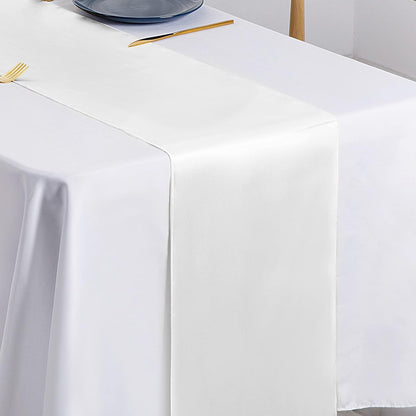 SiinvdaBZX 4 Pcs Royal Blue Satin Table Runner 12 x 108 inches Long, Bright Smooth Satin Wedding Table Runner Decorations for Birthday Parties, Buffet, Banquets, Graduations, Engagements