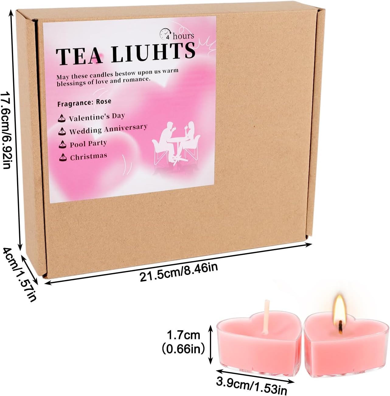 100 Pack Scented Tealight Candles - 4 Hours Burning Lemon Aromatherapy | Valentine's Day Romantic Dinner & New Year Home Decor, Yellow Votive Candles for Wedding, Holiday Gift & Emergency (Yellow)