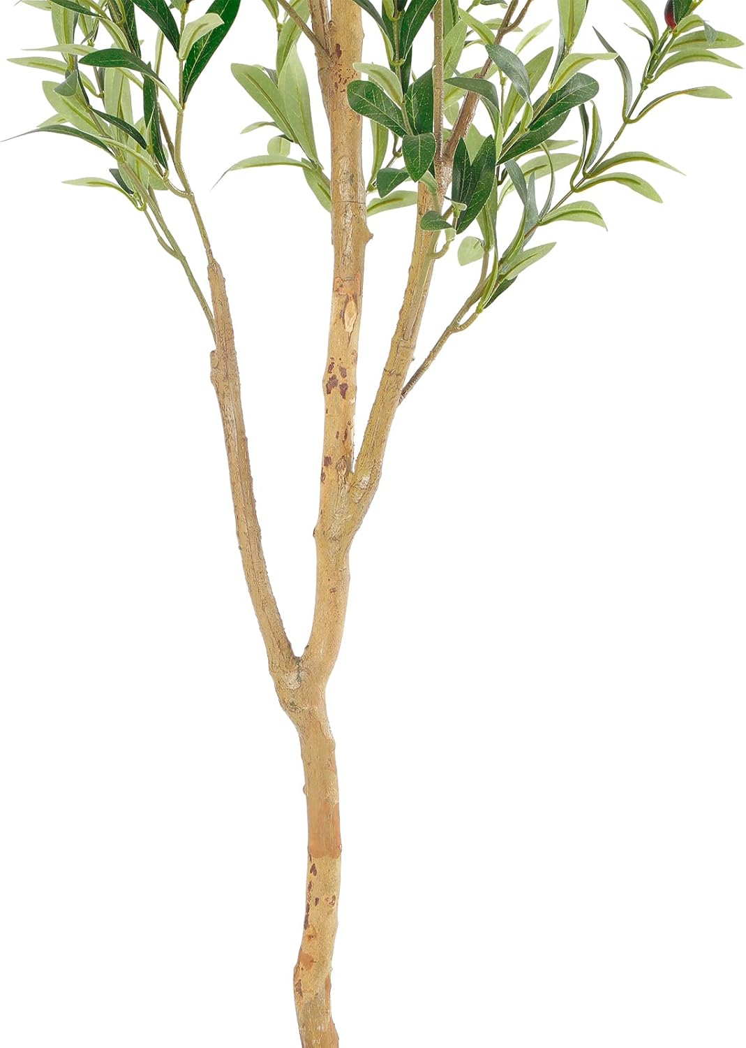 Bellacat Faux Olive Tree 7ft，Olive Trees Artificial Indoor with Natural Wood Trunk and Realistic Leaves and Fruits. 7 Feet(84in) Fake Olive Tree for Home House Office Décor.