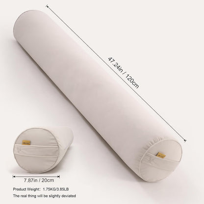 Body Pillow for Adults,Long Round Pillow,Big Cylindrical Pillow,Large Full Bolster Pillows for Side Sleepers (Steel Gray, 47.24"*7.87")