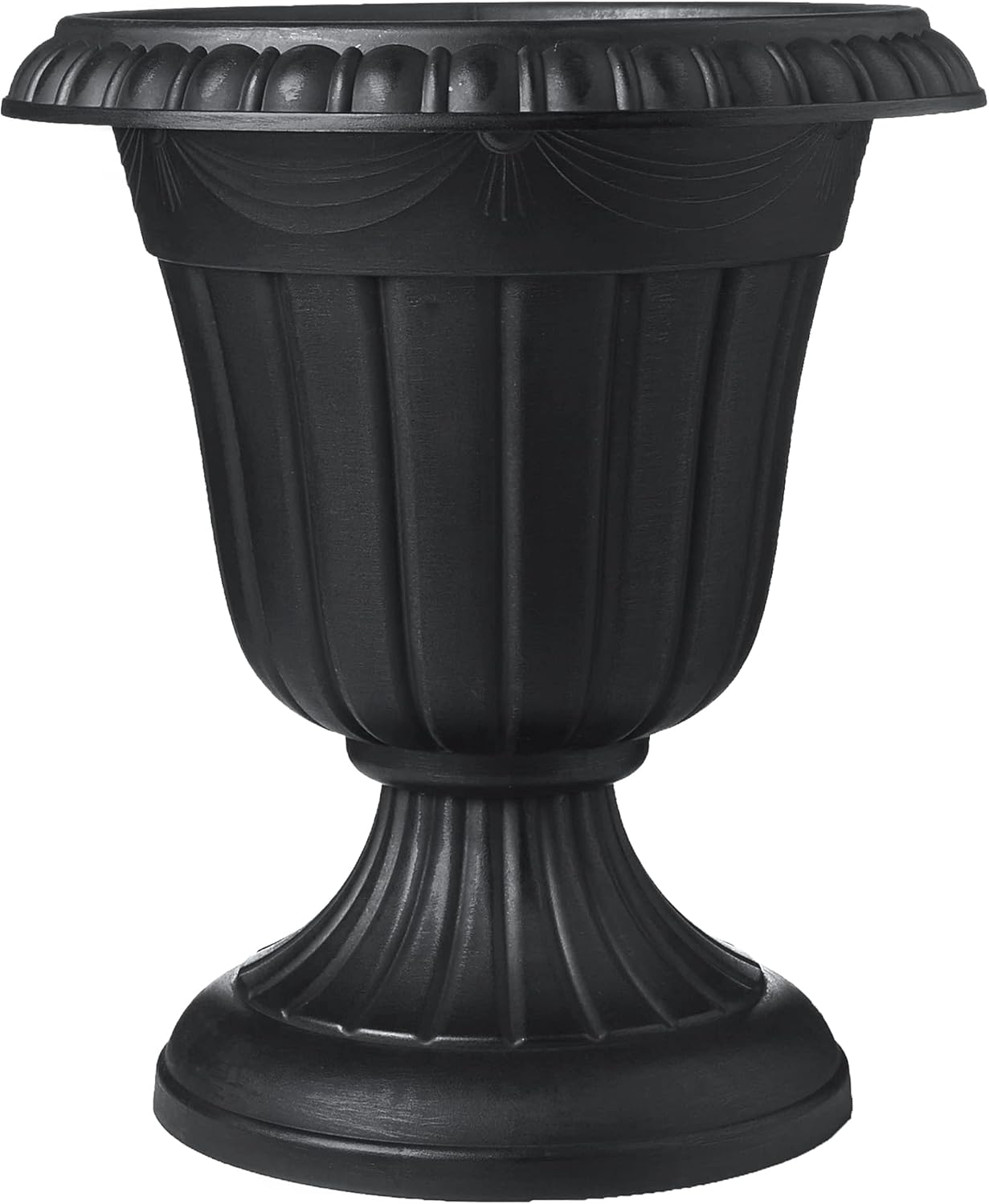 Arcadia Garden Products PL10CP Classic Traditional Plastic Urn Planter Indoor/Outdoor, 15" x 13", Brushed Copper