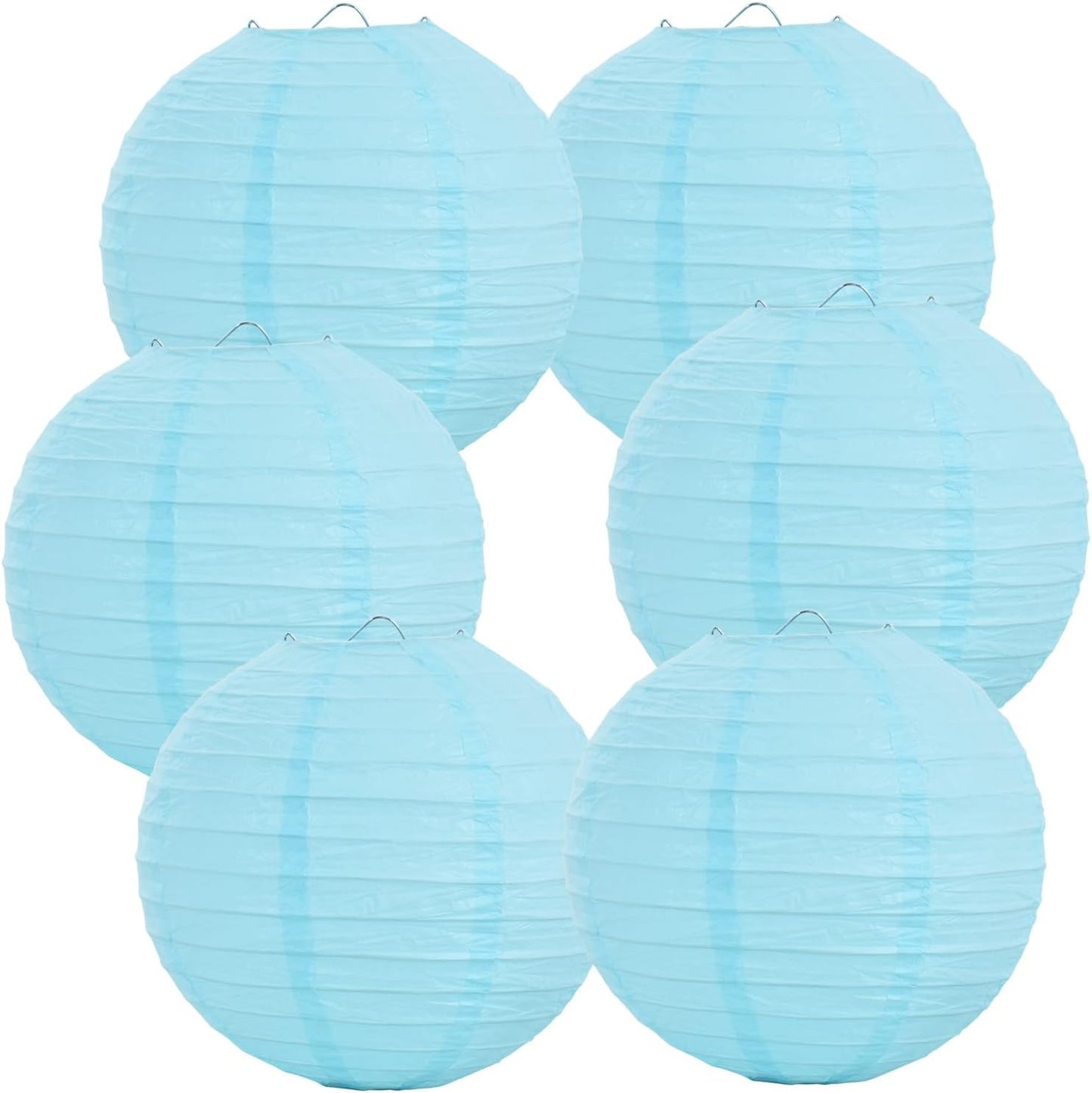 BEISHIDA 10Pcs White Paper Lanterns Decorative Chinese/Japanese Hanging Round Paper Lanterns Lamp for Birthday, Wedding, Christmas, Bridal, Home Decor, Party Decoration(Size of 4”, 6”, 8”, 10”)